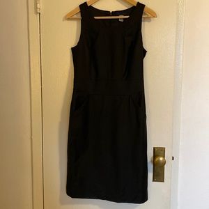 Jcrew black 100% wool black office dress size 2